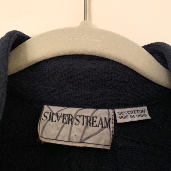 🚨SOLD Vintage Ink Blue Open Cotton Jacket - Picture 9 of 13